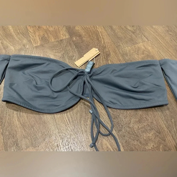 Skims Swim Nwt Skims Swim Long Sleeve Bikini Top Gunmetal Size 3X new with tags - Picture 4 of 9